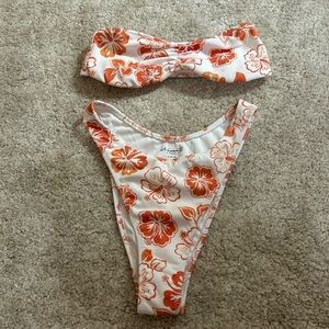 Pacsun LA Hearts Terry Bandeau Bikini